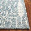 SAFAVIEH Area Rug 8×10 – Jardin Collection – Large – Purple & Ivory, Handmade Wool, Floral Design, Ideal for Living Room, Bedroom, Office, Dining Space (JAR852V)(Blue/Ivory)