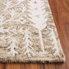SAFAVIEH Area Rug 8×10 – Jardin Collection – Large – Purple & Ivory, Handmade Wool, Floral Design, Ideal for Living Room, Bedroom, Office, Dining Space (JAR852V)(Light Brown/Ivory)