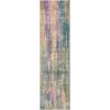SAFAVIEH Area Rug 8×10 – Madison Collection – Large – Blue & Fuchsia, Boho Chic Watercolor Design, Non-Shedding & Easy Cleaning, Ideal for Living Room, Bedroom, Office, Dining Space (MAD123C)(Blue/Fuchsia)