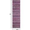 SAFAVIEH Area Rug 8×10 – Madison Collection – Large – Fuchsia & Navy, Boho Chic Design, Non-Shedding & Easy Cleaning, Ideal for Living Room, Bedroom, Office, Dining Space (MAD606M)(Fuchsia/Navy)