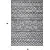 SAFAVIEH Area Rug 8×10 – Madison Collection – Large – Ivory & Dark Blue, Moroccan Boho Distressed Design, Non-Shedding & Easy Cleaning, Ideal for Living Room, Bedroom, Office, Dining Space (MAD798B)(Charcoal/Ivory)