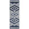 SAFAVIEH Area Rug 8×10 – Micro-Loop Collection – Large – Ivory & Navy, Handmade Wool, Moroccan Tribal Design, Ideal for Living Room, Bedroom, Office, Dining Space (MLP156A)(Navy/Ivory)