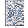 SAFAVIEH Area Rug 8×10 – Micro-Loop Collection – Large – Ivory & Navy, Handmade Wool, Moroccan Tribal Design, Ideal for Living Room, Bedroom, Office, Dining Space (MLP156A)(Ivory/Navy)