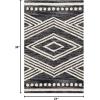 SAFAVIEH Area Rug 8×10 – Micro-Loop Collection – Large – Ivory & Navy, Handmade Wool, Moroccan Tribal Design, Ideal for Living Room, Bedroom, Office, Dining Space (MLP156A)(Charcoal/Ivory)