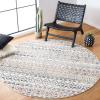 SAFAVIEH Area Rug 8×10 – Sedona Collection – Large – Ivory & Charcoal, Moroccan Boho Tribal Design, Non-Shedding & Easy Cleaning, Ideal for Living Room, Bedroom, Office, Dining Space (SED883B)(Ivory/Dark Grey)