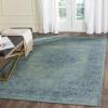 SAFAVIEH Area Rug 8×10 – Vintage Collection – Large – Turquoise & Multi, Viscose, Distressed Design, Slip Resistant, Ideal for Living Room, Bedroom, Office, Dining Space (VTG112-2220)(Turquoise/Multi)