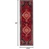SAFAVIEH Area Rug 8×10 – Vintage Hamadan Collection – Large – Blue & Black, Traditional Oriental Design, Non-Shedding & Easy Cleaning, Ideal for Living Room, Bedroom, Office, Dining Space (VTH201M)(Red / Black)