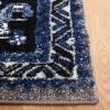 SAFAVIEH Area Rug 8×10 – Vintage Hamadan Collection – Large – Blue & Black, Traditional Oriental Design, Non-Shedding & Easy Cleaning, Ideal for Living Room, Bedroom, Office, Dining Space (VTH201M)(Beige/Black)