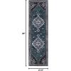 SAFAVIEH Area Rug 8×10 – Vintage Hamadan Collection – Large – Blue & Black, Traditional Oriental Design, Non-Shedding & Easy Cleaning, Ideal for Living Room, Bedroom, Office, Dining Space (VTH201M)(Green/Black)
