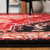 SAFAVIEH Area Rug 8×10 – Vintage Hamadan Collection – Large – Blue & Black, Traditional Oriental Design, Non-Shedding & Easy Cleaning, Ideal for Living Room, Bedroom, Office, Dining Space (VTH201M)(Red / Black)