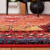 SAFAVIEH Area Rug 8×10 – Vintage Hamadan Collection – Large – Blue & Black, Traditional Oriental Design, Non-Shedding & Easy Cleaning, Ideal for Living Room, Bedroom, Office, Dining Space (VTH201M)(Orange/Red)