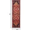 SAFAVIEH Area Rug 8×10 – Vintage Hamadan Collection – Large – Blue & Black, Traditional Oriental Design, Non-Shedding & Easy Cleaning, Ideal for Living Room, Bedroom, Office, Dining Space (VTH201M)(Orange/Red)
