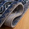 SAFAVIEH Area Rug 8×10 – Vintage Hamadan Collection – Large – Blue & Black, Traditional Oriental Design, Non-Shedding & Easy Cleaning, Ideal for Living Room, Bedroom, Office, Dining Space (VTH201M)(Beige/Black)