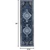 SAFAVIEH Area Rug 8×10 – Vintage Hamadan Collection – Large – Blue & Black, Traditional Oriental Design, Non-Shedding & Easy Cleaning, Ideal for Living Room, Bedroom, Office, Dining Space (VTH201M)(Blue/Black)