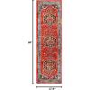 SAFAVIEH Area Rug 8×10 – Vintage Hamadan Collection – Large – Blue & Red, Traditional Oriental Medallion Design, Non-Shedding & Easy Cleaning, Ideal for Living Room, Bedroom, Dining Space (VTH266M)(Red/Blue)