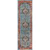 SAFAVIEH Area Rug 8×10 – Vintage Hamadan Collection – Large – Blue & Red, Traditional Oriental Medallion Design, Non-Shedding & Easy Cleaning, Ideal for Living Room, Bedroom, Dining Space (VTH266M)(Blue/Red)