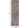 SAFAVIEH Area Rug 8×10 – Vintage Hamadan Collection – Large – Blue & Red, Traditional Oriental Medallion Design, Non-Shedding & Easy Cleaning, Ideal for Living Room, Bedroom, Dining Space (VTH266M)(Blue/Red)