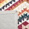 SAFAVIEH Aspen Collection Area Rug – 5′ x 8′, Rust & Ivory, Handmade Moroccan Boho Tribal Wool, Ideal for High Traffic Areas in Living Room, Bedroom (APN806P)(Rust/Ivory)