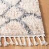SAFAVIEH Berber Fringe Shag Collection Area Rug – 5’3″ x 7’6″, Grey & Cream, Moroccan Design, Non-Shedding & Easy Care, 1.2-inch Thick Ideal for High Traffic Areas in Living Room, Bedroom (BFG629F)(Cream/Grey)