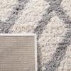 SAFAVIEH Berber Shag Collection 5′ x 7′ Cream/Grey BER214A Moroccan Non-Shedding Living Room Bedroom Dining Room Entryway Plush 1.2-inch Thick Area Rug(Cream/Grey)