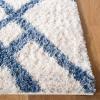 SAFAVIEH Berber Shag Collection 5′ x 7′ Cream/Grey BER214A Moroccan Non-Shedding Living Room Bedroom Dining Room Entryway Plush 1.2-inch Thick Area Rug(Ivory/Blue)