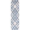 SAFAVIEH Berber Shag Collection 5′ x 7′ Cream/Grey BER214A Moroccan Non-Shedding Living Room Bedroom Dining Room Entryway Plush 1.2-inch Thick Area Rug(Ivory/Blue)