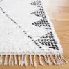 SAFAVIEH Casablanca Collection Area Rug – 6′ x 9′, Ivory & Black, Handmade Moroccan Boho Cotton Fringe, Ideal for High Traffic Areas in Living Room, Bedroom (CSB462A)(Ivory/Black)