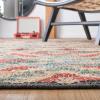 SAFAVIEH Kilim Collection Area Rug – 5′ x 8′, Natural & Red, Flat Weave Jute Design, Ideal for High Traffic Areas in Living Room, Bedroom (KLM758Q)(Natural/Red)