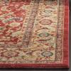 SAFAVIEH Mahal Collection Area Rug – 5’1″ x 7’7″, Red & Natural, Traditional Oriental Design, Non-Shedding & Easy Care, Ideal for High Traffic Areas in Living Room, Bedroom (MAH699A)(Red/Natural)