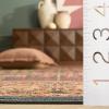 SAFAVIEH Mahal Collection Area Rug – 5’1″ x 7’7″, Red & Natural, Traditional Oriental Design, Non-Shedding & Easy Care, Ideal for High Traffic Areas in Living Room, Bedroom (MAH697A)(Navy/Natural)