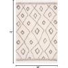 SAFAVIEH Moroccan Fringe Shag Collection Area Rug – 5’3″ x 7’6″, Ivory & Grey, Boho Tribal Design, Non-Shedding & Easy Care, 2-inch Thick Ideal for High Traffic Areas in Living Room, Bedroom (MFG333A)(Ivory/Beige)