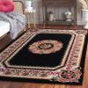 SAFAVIEH Naples Collection Area Rug – 8′ x 10′, Light Blue & Ivory, Handmade Wool, Oriental Pattern, Ideal for Living Room, Bedroom, Dining Space, Home Office (NA901J-8)(Black/Ivory)