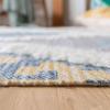 SAFAVIEH Saffron Collection 4′ x 6′ Ivory / Turquoise SFN104A Handmade Moroccan Boho Tassel Wool Area Rug(Ivory/Turquoise)