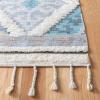 SAFAVIEH Saffron Collection 4′ x 6′ Ivory / Turquoise SFN104A Handmade Moroccan Boho Tassel Wool Area Rug(Ivory/Turquoise)