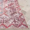 SAFAVIEH Washable Rug Vintage Serapi Collection – 8′ x 10′, Red & Blue, Slip Resistant & Easy to Clean, Ideal for Living Room, Bedroom, Home Office, Dining Space (VSP602Q)(Red/Blue)