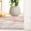 Safavieh Washable Rug Arizona Collection – 8′ x 10′, Rust & Aqua, Slip Resistant & Easy to Clean, Ideal for Living Room, Bedroom, Home Office, Dining Space (ARZ126Q)(Rust/Aqua)