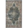 Safavieh Washable Rug Arizona Collection – 8′ x 10′, Rust & Aqua, Slip Resistant & Easy to Clean, Ideal for Living Room, Bedroom, Home Office, Dining Space (ARZ126Q)(Green/Light Brown)