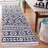 SAFAVIEH Area Rug 8×10 – Augustine Collection – Large – Green & Ivory, Cotton Moroccan Boho Tribal Fringe Design, Easy Cleaning, Ideal for Living Room, Bedroom, Office, Dining Space (AGT849Y)(Black/Ivory)