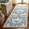 SAFAVIEH Area Rug 8×10 – Earthly Treasures Collection – Large – Ivory & Blue, Handmade Wool & Viscose, Ideal for Living Room, Bedroom, Dining Space (ET215M)(Ivory/Blue)