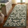 SAFAVIEH Area Rug 8×10 – Earthly Treasures Collection – Large – Ivory & Blue, Handmade Wool & Viscose, Ideal for Living Room, Bedroom, Dining Space (ET215M)(Green/Ivory)