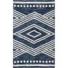 SAFAVIEH Area Rug 8×10 – Micro-Loop Collection – Large – Ivory & Navy, Handmade Wool, Moroccan Tribal Design, Ideal for Living Room, Bedroom, Office, Dining Space (MLP156A)(Navy/Ivory)