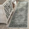 SAFAVIEH Area Rug 8×10 – Vintage Collection – Large – Turquoise & Multi, Viscose, Distressed Design, Slip Resistant, Ideal for Living Room, Bedroom, Office, Dining Space (VTG112-2220)(Light Blue)