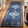SAFAVIEH Area Rug 8×10 – Vintage Hamadan Collection – Large – Blue & Black, Traditional Oriental Design, Non-Shedding & Easy Cleaning, Ideal for Living Room, Bedroom, Office, Dining Space (VTH201M)(Blue/Black)