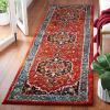 SAFAVIEH Area Rug 8×10 – Vintage Hamadan Collection – Large – Blue & Red, Traditional Oriental Medallion Design, Non-Shedding & Easy Cleaning, Ideal for Living Room, Bedroom, Dining Space (VTH266M)(Red/Blue)