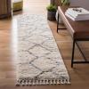 SAFAVIEH Berber Fringe Shag Collection Area Rug – 5’3″ x 7’6″, Grey & Cream, Moroccan Design, Non-Shedding & Easy Care, 1.2-inch Thick Ideal for High Traffic Areas in Living Room, Bedroom (BFG629F)(Cream/Grey)