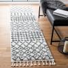 SAFAVIEH Berber Fringe Shag Collection Area Rug – 5’3″ x 7’7″, Ivory & Dark Grey, Moroccan, Non-Shedding & Easy Care, 1.2-inch Thick Ideal for High Traffic Areas in Living Room, Bedroom (BFG538A)(Ivory/Dark Grey)