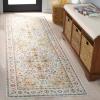 Safavieh Washable Rug Arizona Collection – 8′ x 10′, Rust & Aqua, Slip Resistant & Easy to Clean, Ideal for Living Room, Bedroom, Home Office, Dining Space (ARZ126Q)(Light Green/Beige)