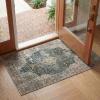 Safavieh Washable Rug Arizona Collection – 8′ x 10′, Rust & Aqua, Slip Resistant & Easy to Clean, Ideal for Living Room, Bedroom, Home Office, Dining Space (ARZ126Q)(Green/Light Brown)