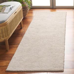 SAFAVIEH Area Rug 8×10 – Anatolia Collection – Large – Beige & Black, Handmade Floral Scroll Design, Ideal for Living Room, Bedroom, Office, Dining Space (AN401B)(Ivory)