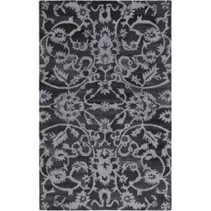 SAFAVIEH Area Rug 8×10 – Anatolia Collection – Large – Beige & Black, Handmade Floral Scroll Design, Ideal for Living Room, Bedroom, Office, Dining Space (AN401B)(Grey)